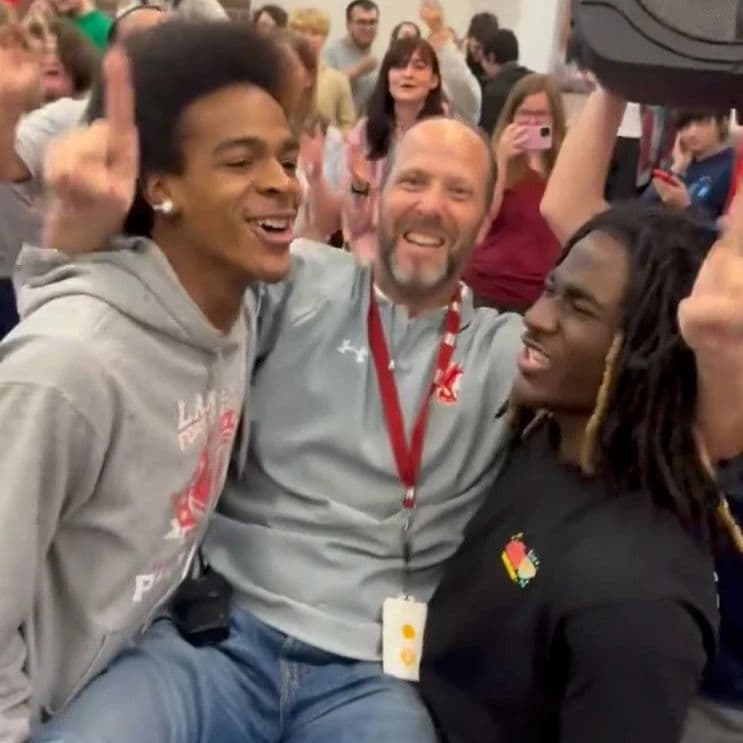 Students unleash wild birthday fight prank on unsuspecting principal